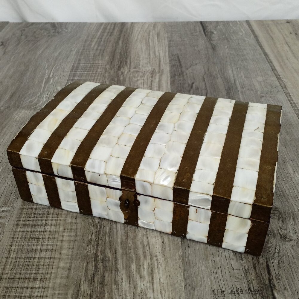 Mother of Pearl Inlay Decorative Jewelry Storage Box Made in India